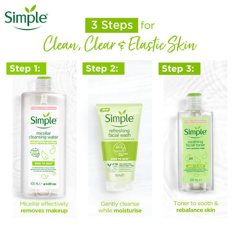 Simple Kind To Skin Refreshing Facial Wash 150ml